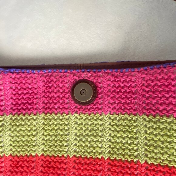 Coldwater Creek Colorful Woven Handbag EUC - Picture 9 of 10